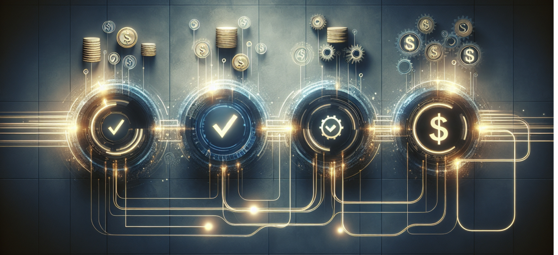 Representação visual das reconciliações fiscais mensais entre eSocial, EFD-Reinf e DCTFWeb, simbolizando o alinhamento e conferência de dados fiscais.