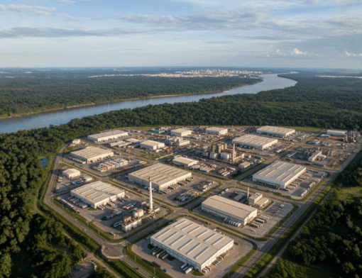 Consultor tributário em escritório analisando relatórios e mapa do Brasil com a região do Amazonas em destaque, representando o debate sobre preservação de incentivos da Zona Franca de Manaus após a reforma tributária.